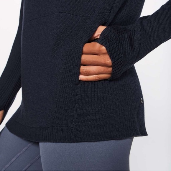 LULULEMON Sweat & Savasana Merino Wool Sweater in Inkwell (Black) — 8 - Picture 6 of 9